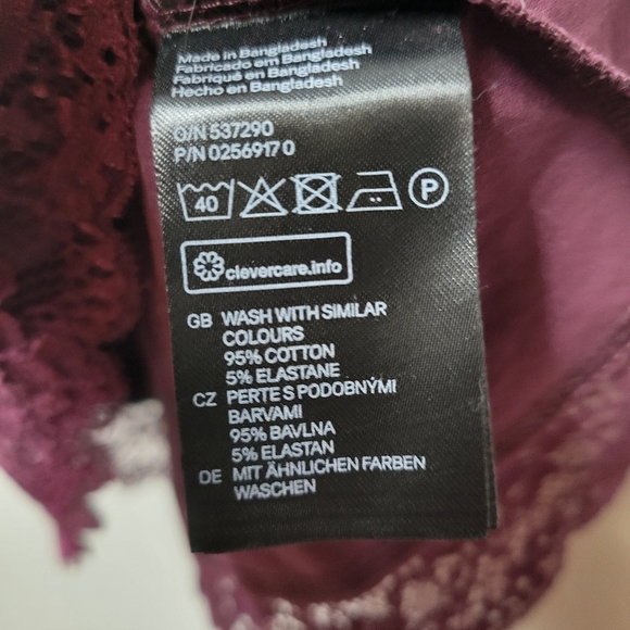 H&M Burgundy Slip Dress Size Small - Picture 4 of 5